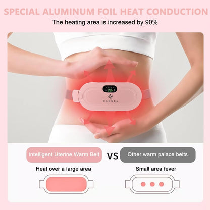 Period Cramp Relief Belt | Portable Electric Menstrual Heating Pad for Women & Girls