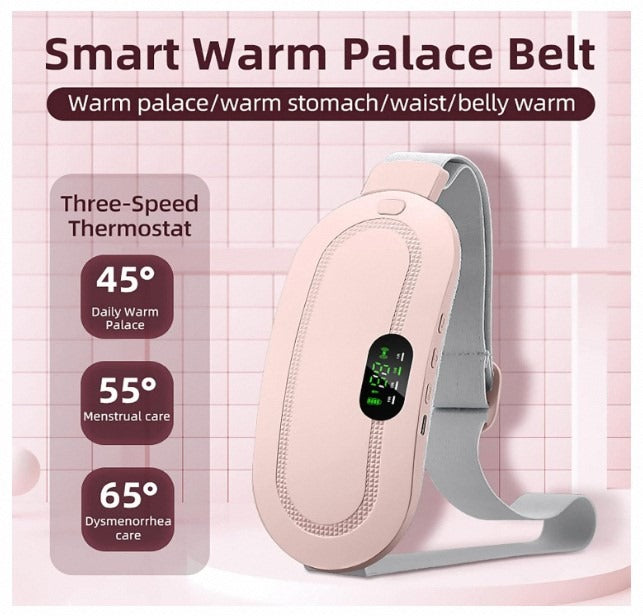 Period Cramp Relief Belt | Portable Electric Menstrual Heating Pad for Women & Girls